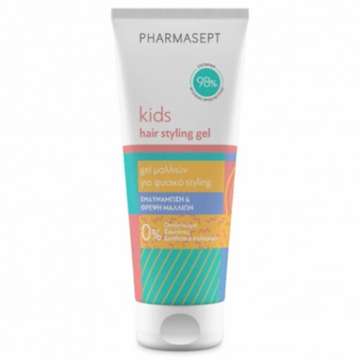 Gel de coafare pentru copii, Pharmasept, 98% ingrediente naturale, 100ml