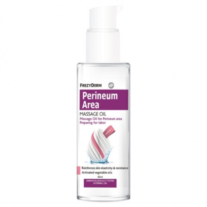 Ulei de masaj pentru zona perineala, Frezyderm, 40ml, fara parfum, testat dermatologic