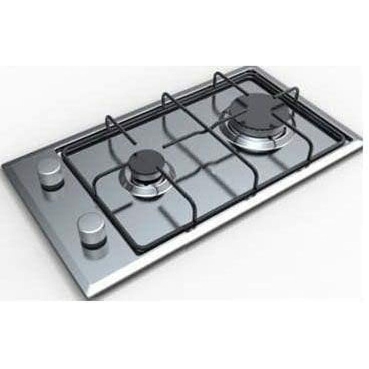 Plita incorporabila pe gaz Beko HDCG32220FX 30 cm 3900W, inox, 2 zone de gatit, argintiu
