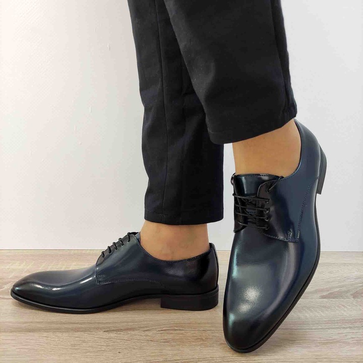 Pantofi Eleganti Barbati Conhpol 8520-1287-00S01 Albastri - Albastru Lacuit, Albastru