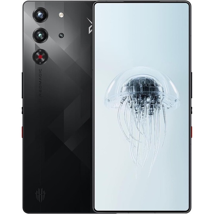 Смартфон REDMAGIC 10 Pro 5G Gaming, 6,8" FHD+ 144Hz дисплей, Under-Display Camera, Android, 7050mAh батерия, Snapdragon 8 Elite, 80W зарядно устройство, Dual-SIM, Некодиран, 12+256GB, Black