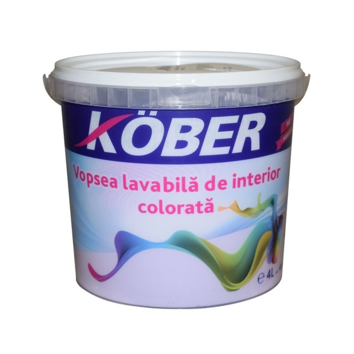 Vopsea lavabila interior, colorata, Kober, lavanda V8380, 4 L