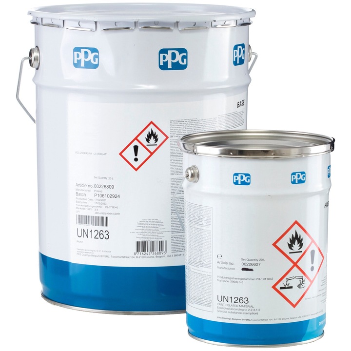 Vopsea epoxidica pentru beton, Ppg sigmafast 205, Ral 7035, Gri, 20 l, Rezistenta la conditii meteorologice, Semi-mat, Pentru interior, Acoperire 60 m², Recomandate 2 straturi