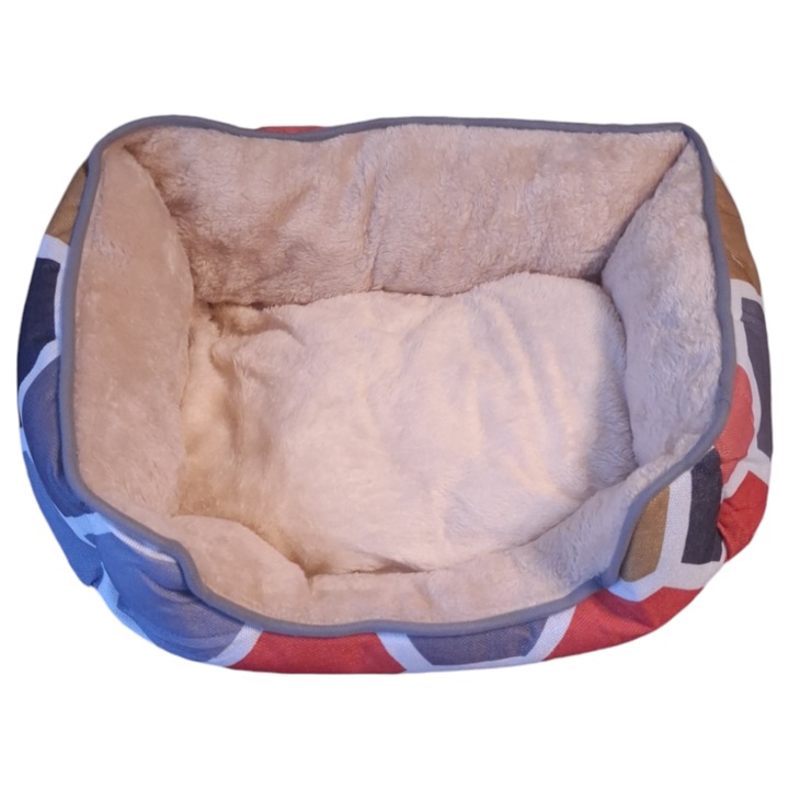 Culcus Tip Cos Cu Perna Pentru Animale De Companie, Vision XXI, Poliester Cu Blana Artificiala, Mare, 40*60cm