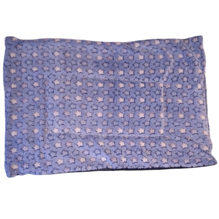 Culcus Tip Covor Plusat Pentru Animale De Companie, Vision XXI, Dreptunghiular, Poliester, Gri, Mijlociu, 48*65cm