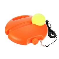 Set de antrenament pentru tenis, Axroad Mall, Echipamente de antrenament pentru tenis Solo cu minge care sada si cordon elastic, Baza anti-alunecare, Portabil si usor de utilizat, Portocaliu