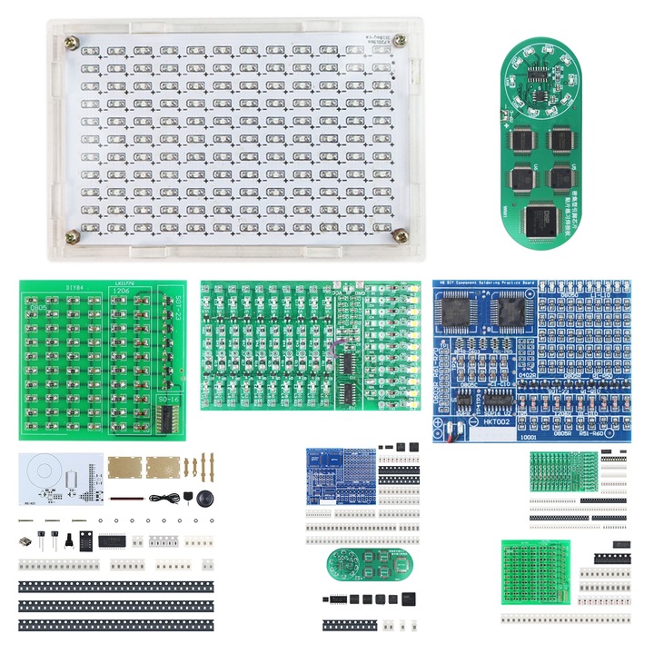 Set de practica pentru sudare 5 in 1, Spectru muzical clasic DIY, Placa de practica pentru sudare pe toata suprafata avansata, Set de sudare pentru produse electronice DIY pentru invatarea tehnicilor de sudare