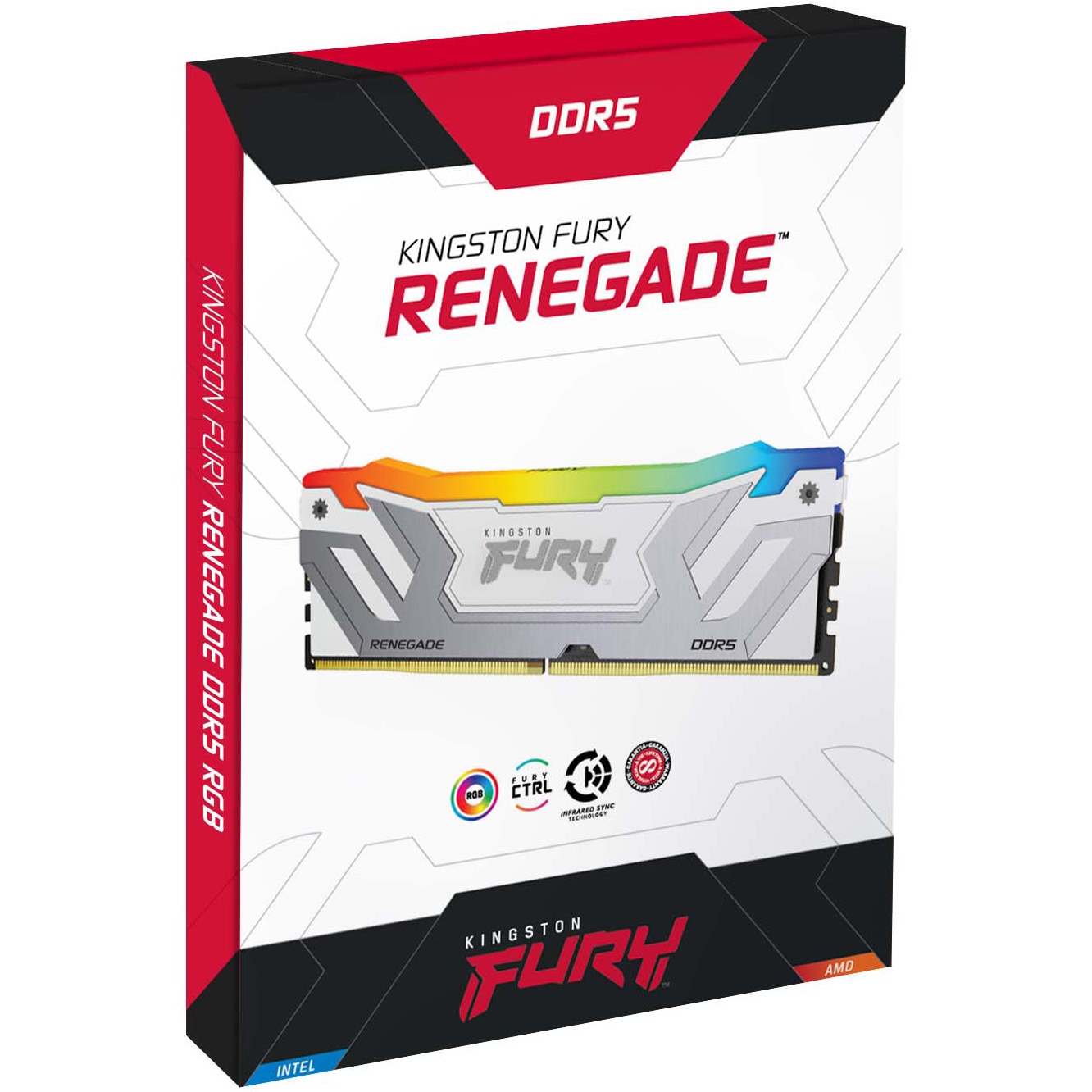メモリー Kingston FURY DDR5 48GB 8400MT/s Memorie Kingston FURY Renegade White, 48GB DDR5, 8400MT/s, CL40