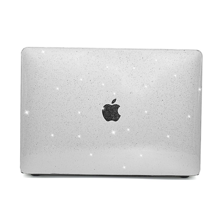 Калъф Glitter Hard Shell за MacBook Air 13 (2022/2023/2024/2025) M-серия (M2/M3/M4), модел A2681/A3113/A3240, защита за лаптоп, прозрачен
