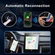 Безжичен адаптер CarPlay & Android Auto 2-in-1, Wurdan, Съвместим с Apple iOS 10+ и Android 11+, Автоматична връзка, 5GHz WiFi, Bluetooth връзка, Стабилно предаване, Гласов контрол, 5GHz WiFi, Лесна настройка Plug-and-Play, Черен