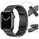 Curea metalica Premium cu Dispozitiv reglare lungime bratara, pentru Apple Watch Ultra/SE/10/9/8/7/6/5/4/3/2/1, Display 42/44/45/49 mm, Negru
