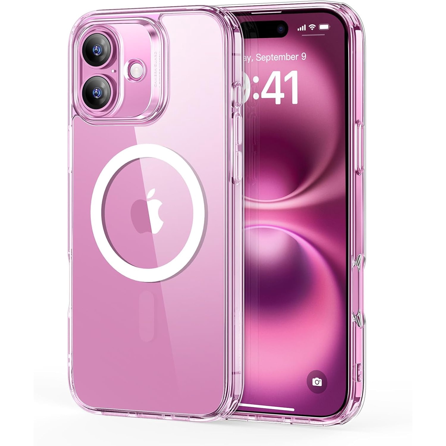 Husa de Protectie, MagSafe, Compatibila cu Apple iPhone 16, Anticadere, Anti-coliziune pe patru laturi si absorbtie a socurilor, transparent