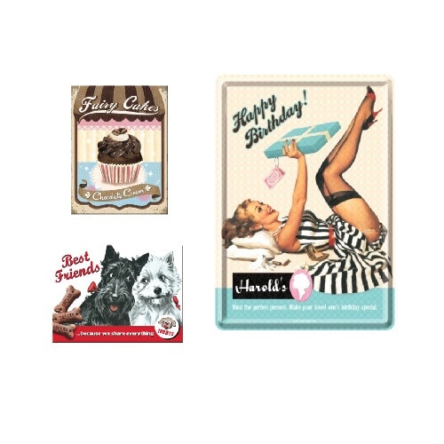 Pachet Happy Birthday - 2 magneti, placa