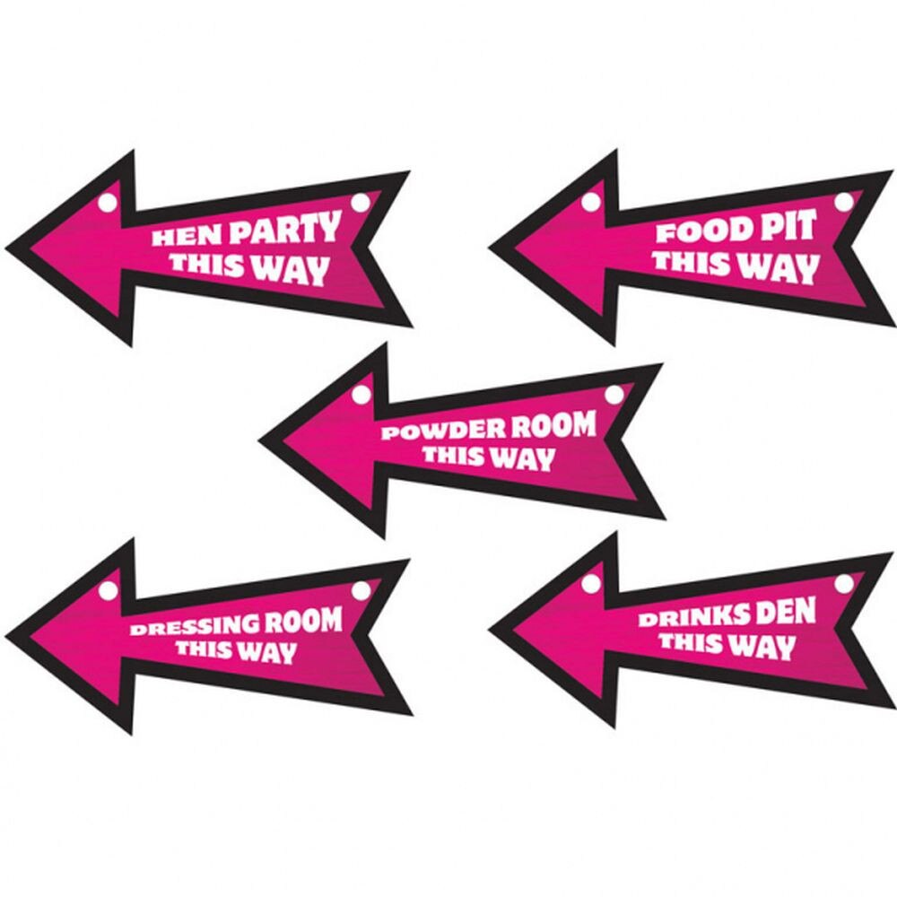 Indicator directie pentru petrecerea burlacitelor, Amscan 997349, set 6 bucati