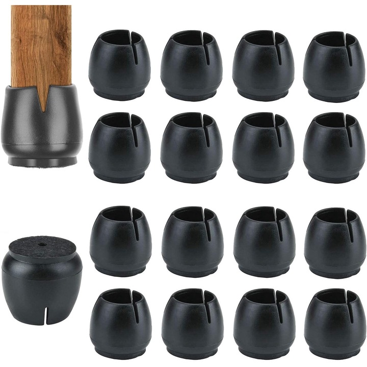 Széklábak, 16 db szilikon széklábhuzatok, Székhuzatok filcpárnákkal, Széklábhuzatok, Szilikon széklábhuzatok