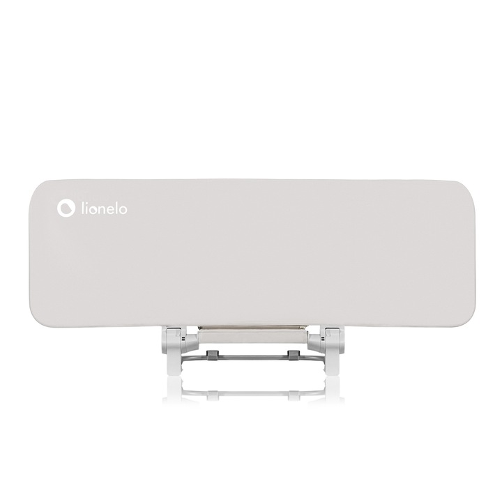 Protectie laterala pat, Lionelo, Lora, Pliabila, Sistem de blocare StandSafe, Geanta de transport inclusa, 105 x 45 cm, Bej