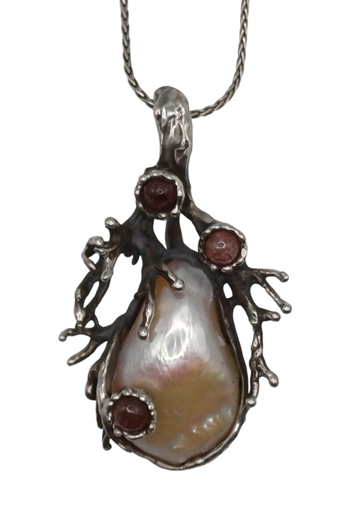 Colier din argint 925 TSR, cu perla model 1ERS2