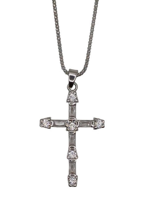 Colier din argint 925 TSR, cu piatra zirconiu model 1ERS2