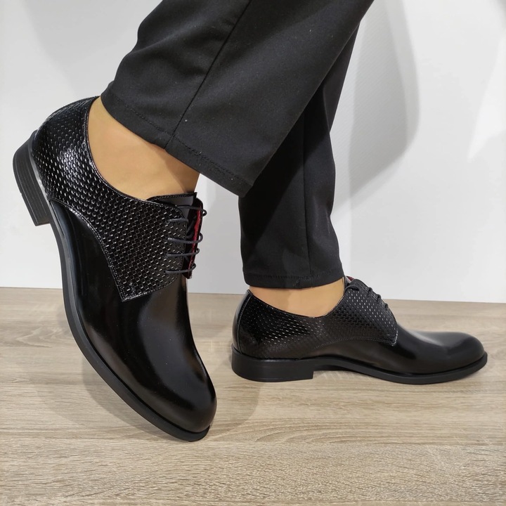 Pantofi Eleganti Barbati Conhpol 8816-0017 - Negru, Negru