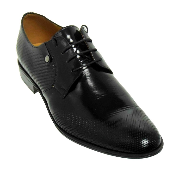 Pantofi Eleganti Barbati Conhpol Co2 - Negru Lucios, Negru lucios