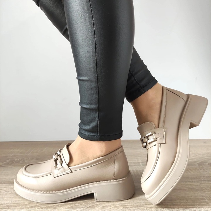 Pantofi Eleganti Dama Perlla 3099-1 Bej - Bej, Bej