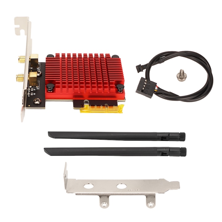 Placa de retea wireless Jormftte, 150Mbps, 802.11n/g/b, antena externa, neagra, USB