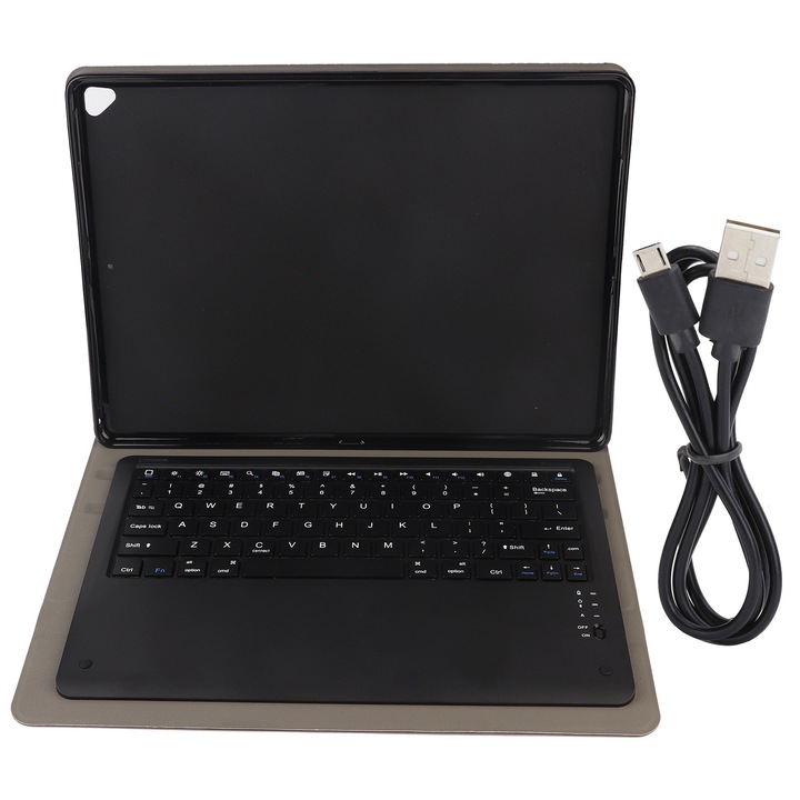 Husa cu tastatura detasabila din piele PU Fokelyi pentru iPad Pro 12.9in 2015/2017 Gen