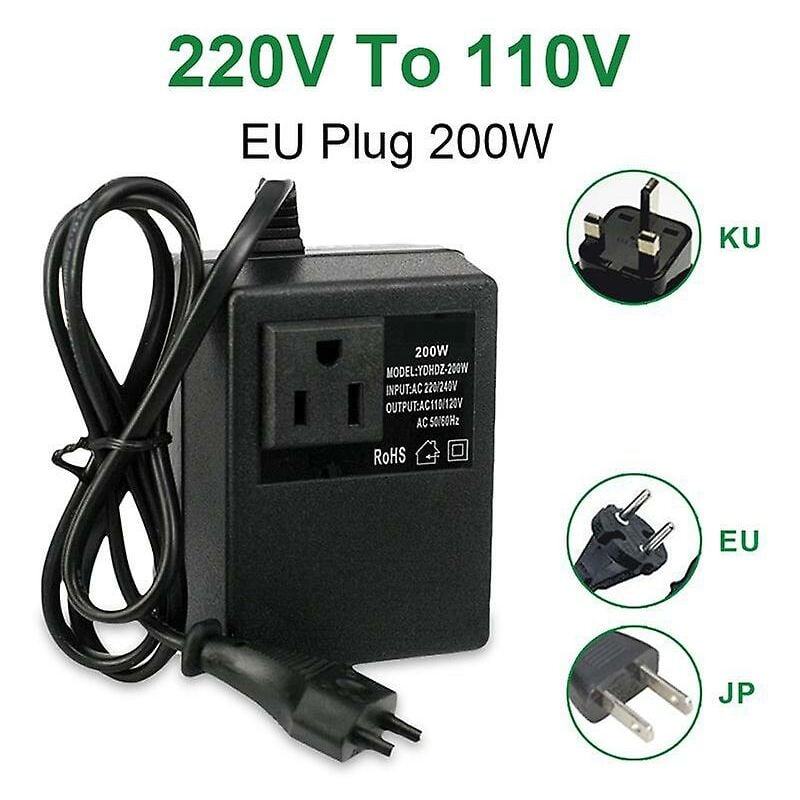 Convertor de tensiune, Cozevdnt, 220V la 110V, negru, 200W - eMAG.ro