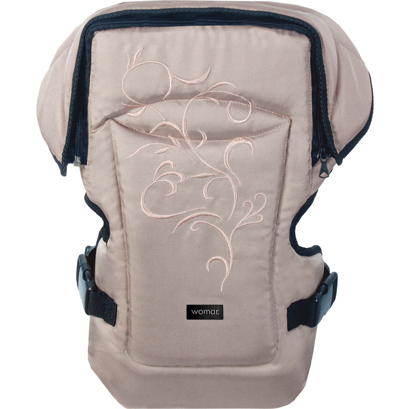 Marsupiu Rainbow N15 cu broderie, Womar Zaffiro, Bej Inchis