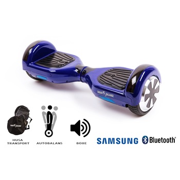 Hoverboard Smart Balance™ Premium Brand, Regular Violet, roti 6,5 inch Bluetooth, baterie Samsung, Boxe incorporate, AutoBalans, Geanta de transport, putere 1000W, led-uri, lumini de zi/noapte, autonomie 15 km Hoverboard Smart Balance™ Premium Brand, Regular Violet, roti 6,5 inch Bluetooth, baterie Samsung, Boxe incorporate, AutoBalans, Geanta de transport, putere 1000W, led-uri, lumini de zi/noapte, autonomie 15 km