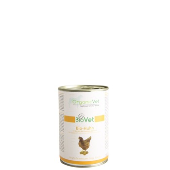 Hrana umeda - OrganicVet Biovet /-/ Pui, orez, dovlecei, bostan organic - 400 gr Hrana umeda - OrganicVet Biovet /-/ Pui, orez, dovlecei, bostan organic - 400 gr