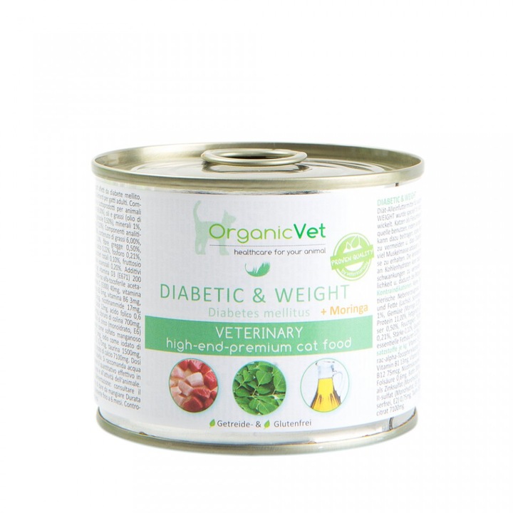 OrganicVet Feline Veterinary Diabet & Weight 200 g