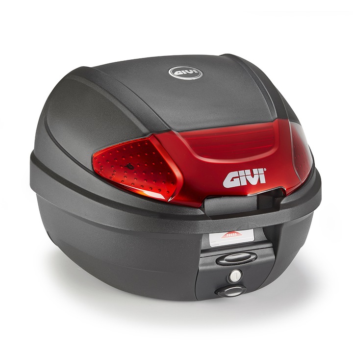 Topcase Givi E300N2 Monolock negru cu catadioptrii rosii 30 lt