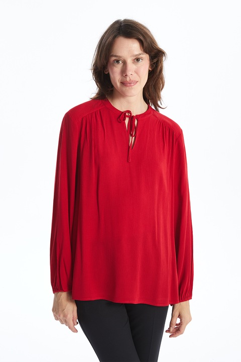 LC WAIKIKI, Bluza lejera cu decolteu in V, Rosu vermillion