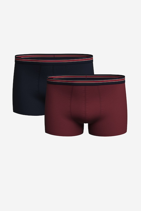 LC WAIKIKI, Set de boxeri din amestec de bumbac - 3 perechi, Visiniu/Bleumarin