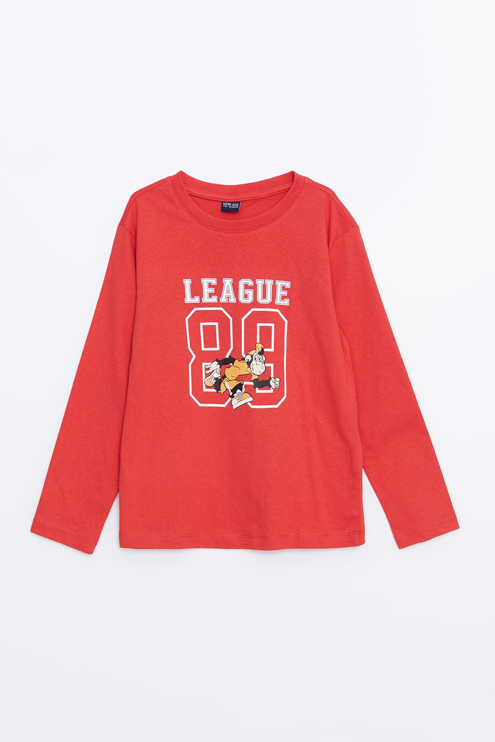 LC WAIKIKI, Bluza din bumbac cu imprimeu, Rosu, Portocaliu, Alb