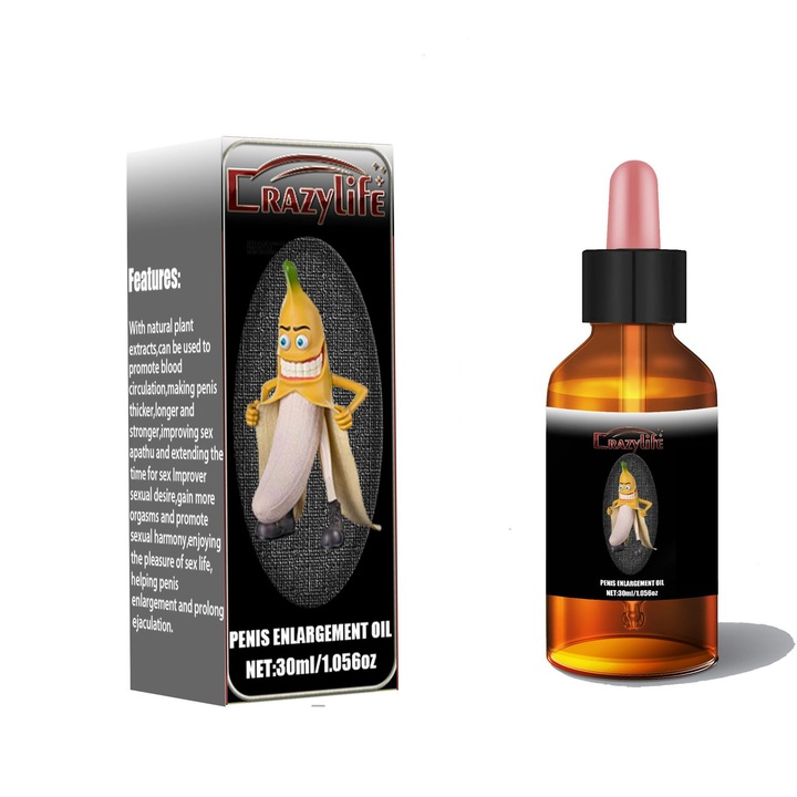 Masszázsolaj, Crazylife, Vitality illóolaj férfiaknak, privát energiaolaj, 30ml