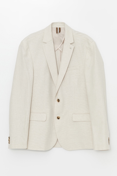 LC WAIKIKI, Sacou cu buzunare cu clapa, Crem, 4XL