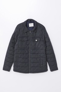 LC WAIKIKI, Jacheta slim fit matlasata, Alb, Albastru ultramarin, S