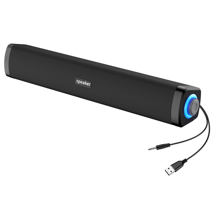 Колони PC, Taipintee, 2.0, чист звук, черни