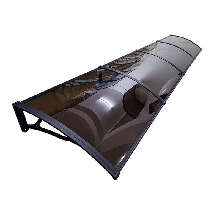 Copertina PRO Aluminiu Plexiglas de usa, negru bronz, MAPROFI, 400 x 150 cm