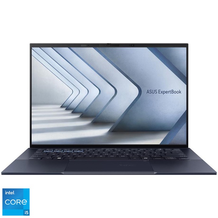 Лаптоп ASUS OLED ExpertBook B9 B9403CVA, Intel® Core™ i5-1335U, 14'', WQXGA+, OLED, 16GB LPDDR5 RAM, 1TB SSD, Intel Iris Xᵉ Graphics, No OS, Star Black