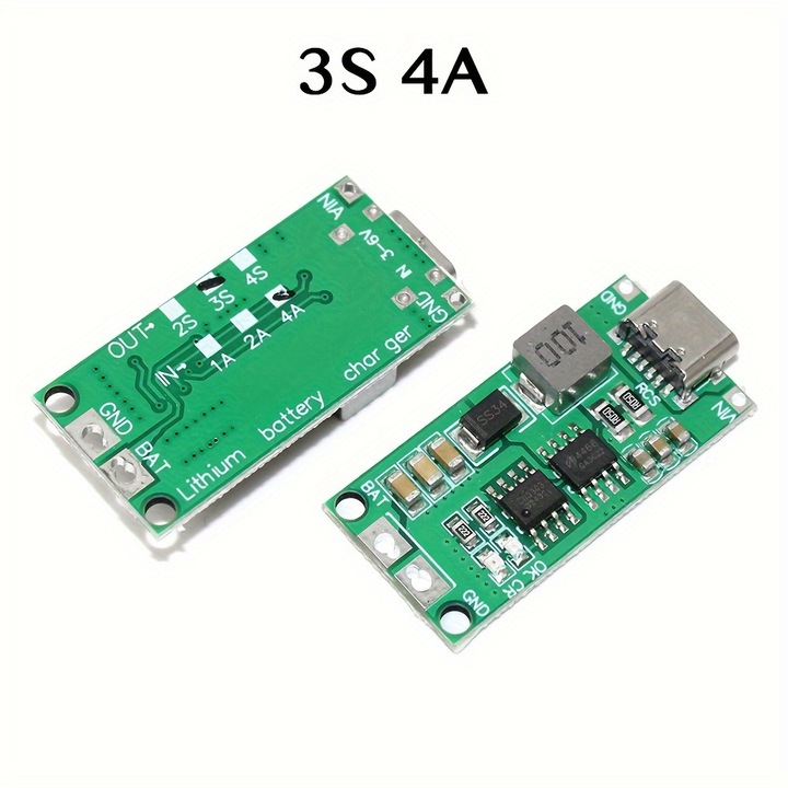 Modul de incarcare BMS Balancer 3S 4A pentru baterii Li-Ion 18650, General, 12.6V, 3 celule