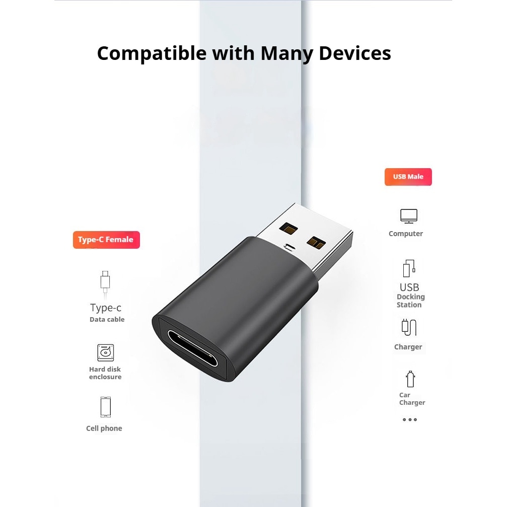 Adaptor USB Type-C Femela la USB 3.2 OTG Barbat, Convertor USB-C pentru ...