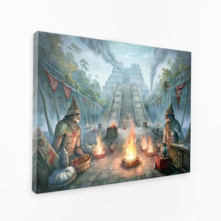 Картина на платно - Мистични ритуали Шепне минало - 30x50 см