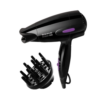 Uscator par de voiaj Taurus Studio 1500, 1500W, voltaj dual 115/230V, 2 viteze si 2 temperaturi, concentrator si difuzor, filtru detasabil, maner rabatabil, Negru Uscator par de voiaj Taurus Studio 1500, 1500W, voltaj dual 115/230V, 2 viteze si 2 temperaturi, concentrator si difuzor, filtru detasabil, maner rabatabil, Negru