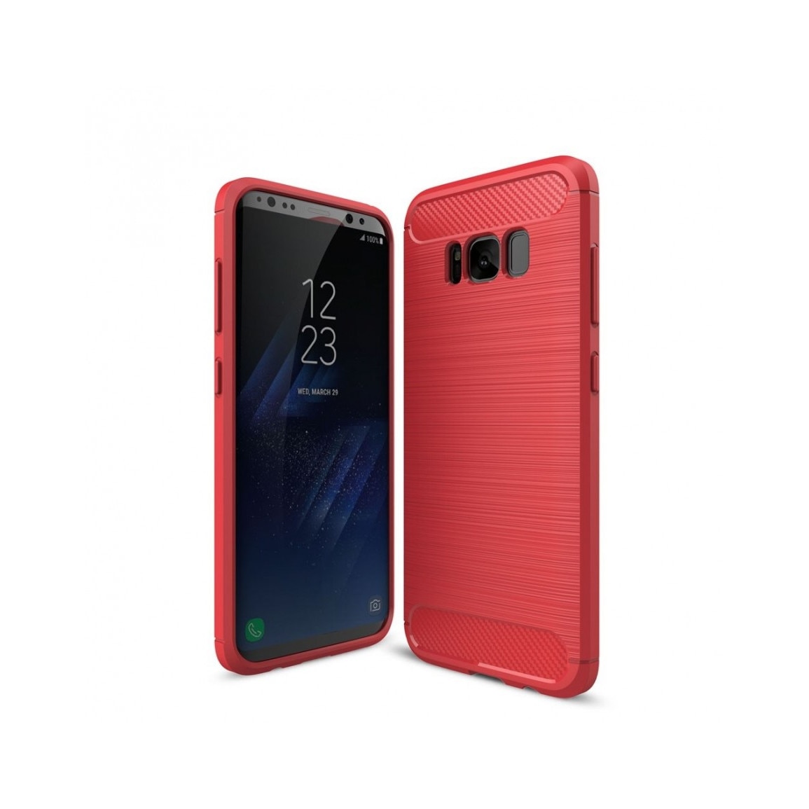 Carcasa protectie spate din gel TPU pentru Samsung Galaxy S8+ G955, Rosu