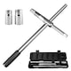Cheie auto roti telescopica, Taipintee, 17x19mm, 21x23mm, otel, argintie, set cu carcasa de depozitare
