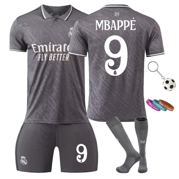 Gyerek sportfelszereles Mbappe, MzcrJosv ®, Polieszter, Szürke