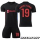 Echipament sportiv copii Barcelona Yamal, MzcrJosv®, Nr.19, Sezonul 2024/2025, 3 bratari, Breloc, Negru, Poliester, 150-160CM, perfect pentru antrenamente si meciuri